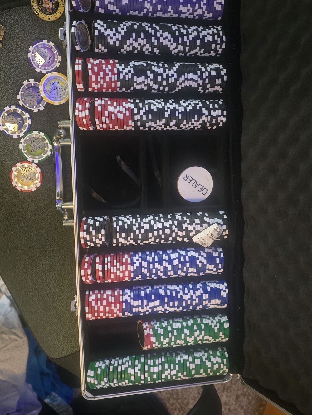 Poker Chip Set - Black, Blue, Red, Green Chips